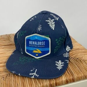 POLER Memaloose State Park Printed Outdoor Floral Pine Navy Canvas Hat Cap